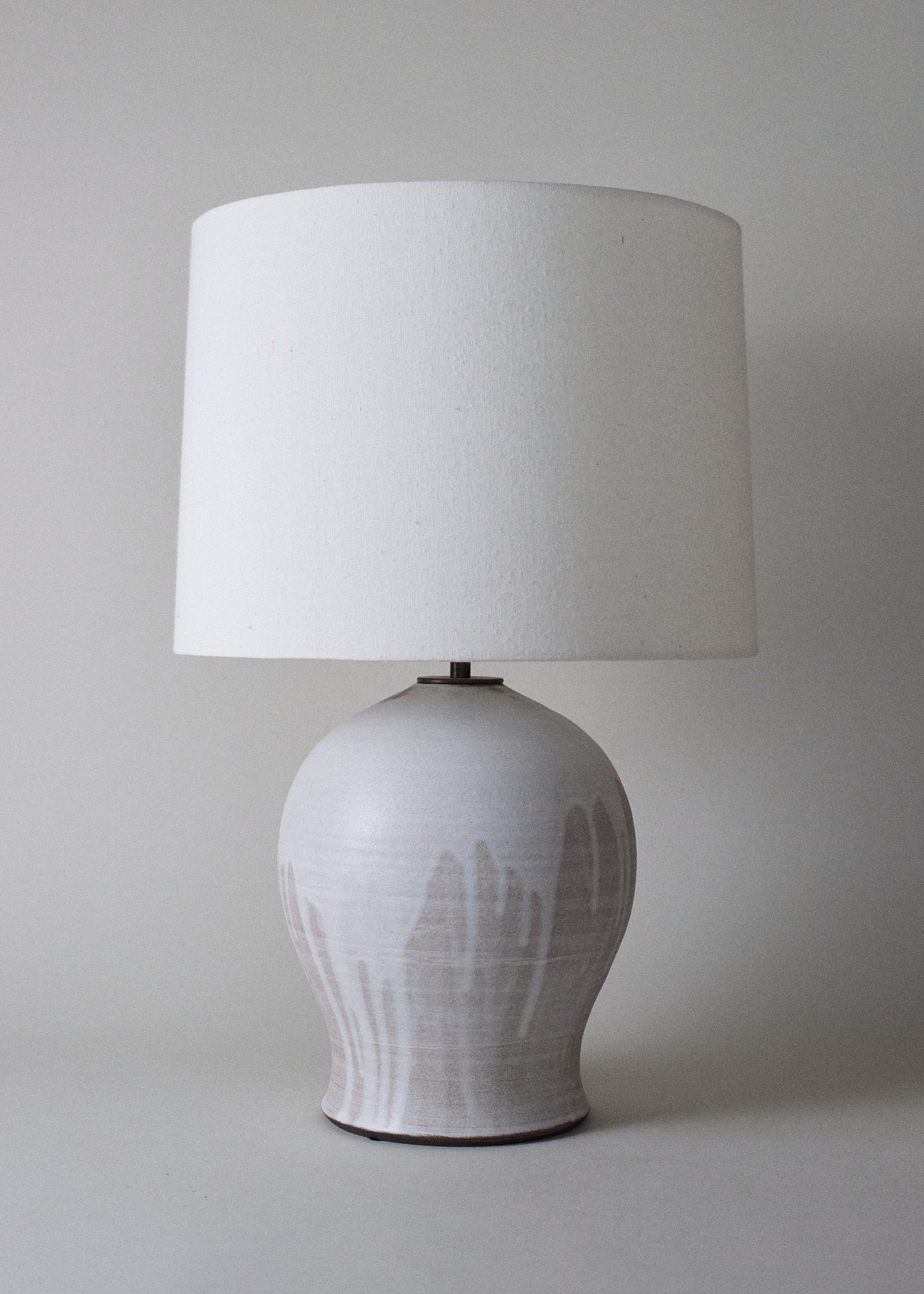 Large Laura Lamp in Poured White - Victoria Morris Pottery