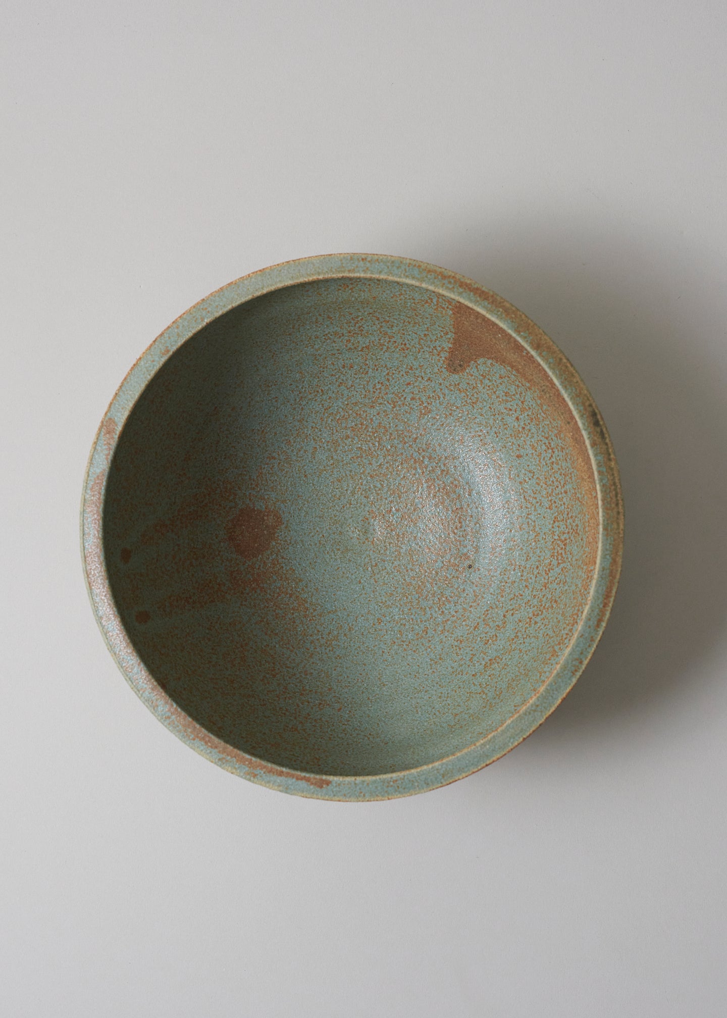 Low ledge Series Bowl in Copper Green - Victoria Morris Pottery