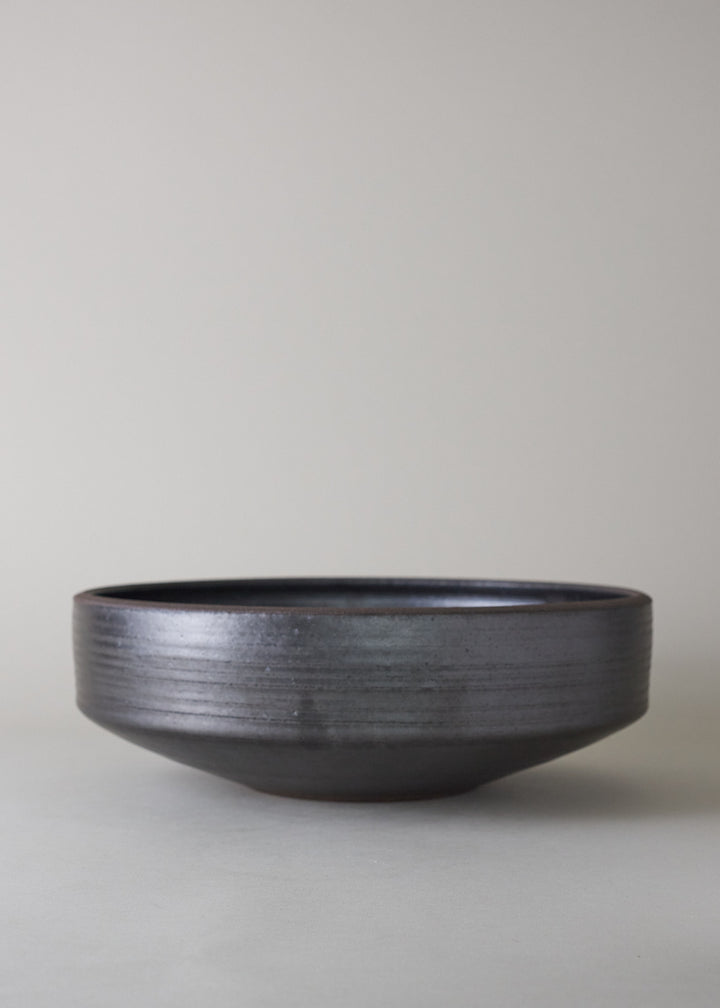 Large Architectural Bowl no. 2 in Iron Black - Victoria Morris Pottery
