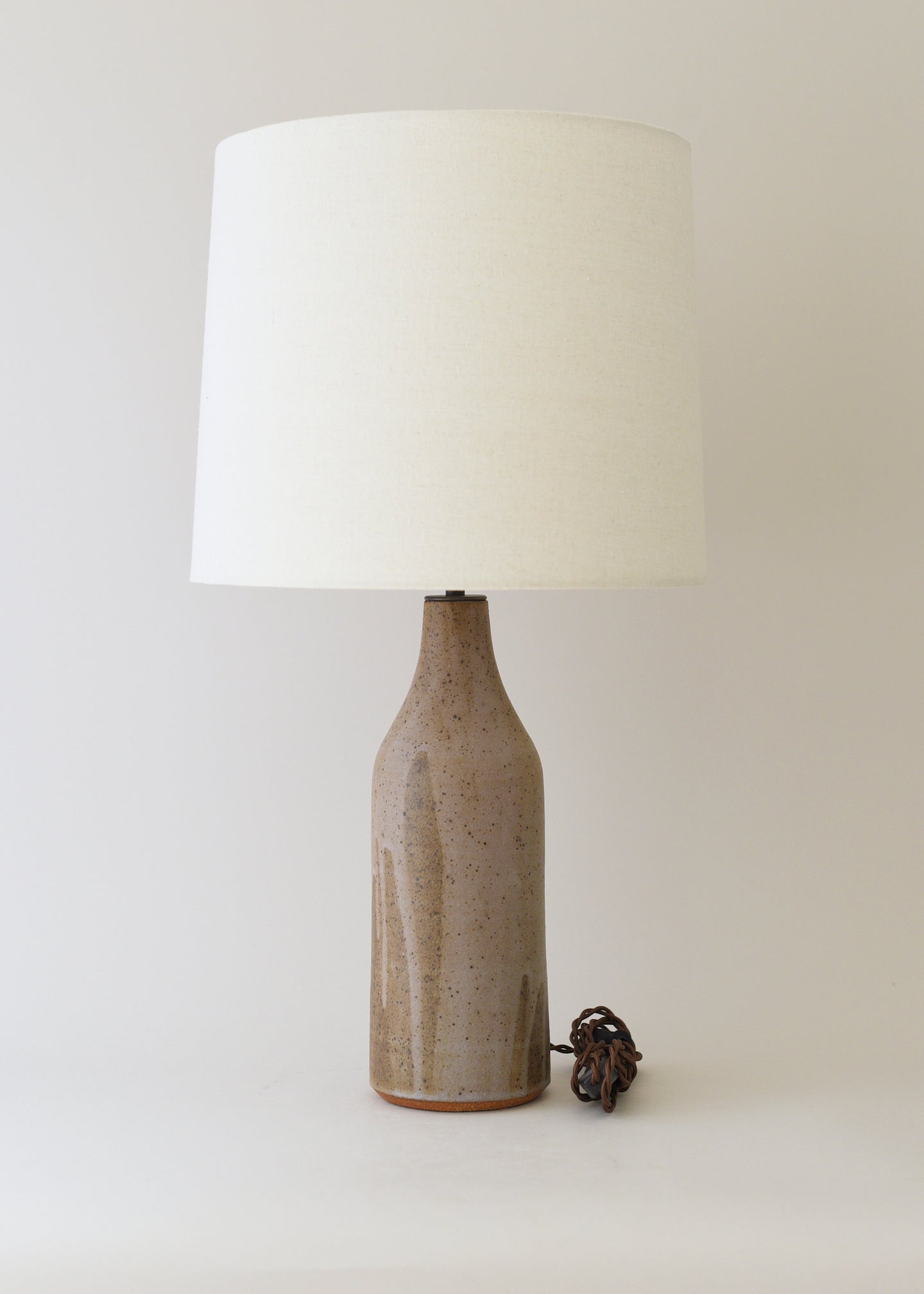 Large Bottle Lamp in Poured Sable - Limited Edition - Victoria Morris Pottery