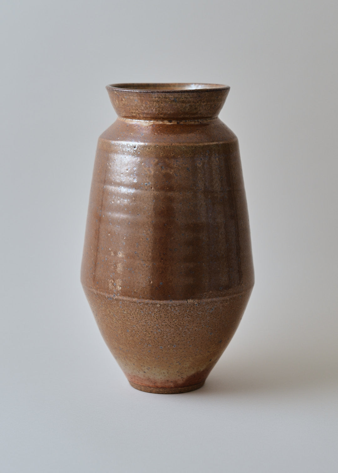 Tall Cubist Vase Series in Shino - Victoria Morris Pottery