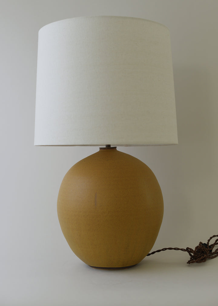 Large Orb Lamp in Honey - Victoria Morris Pottery