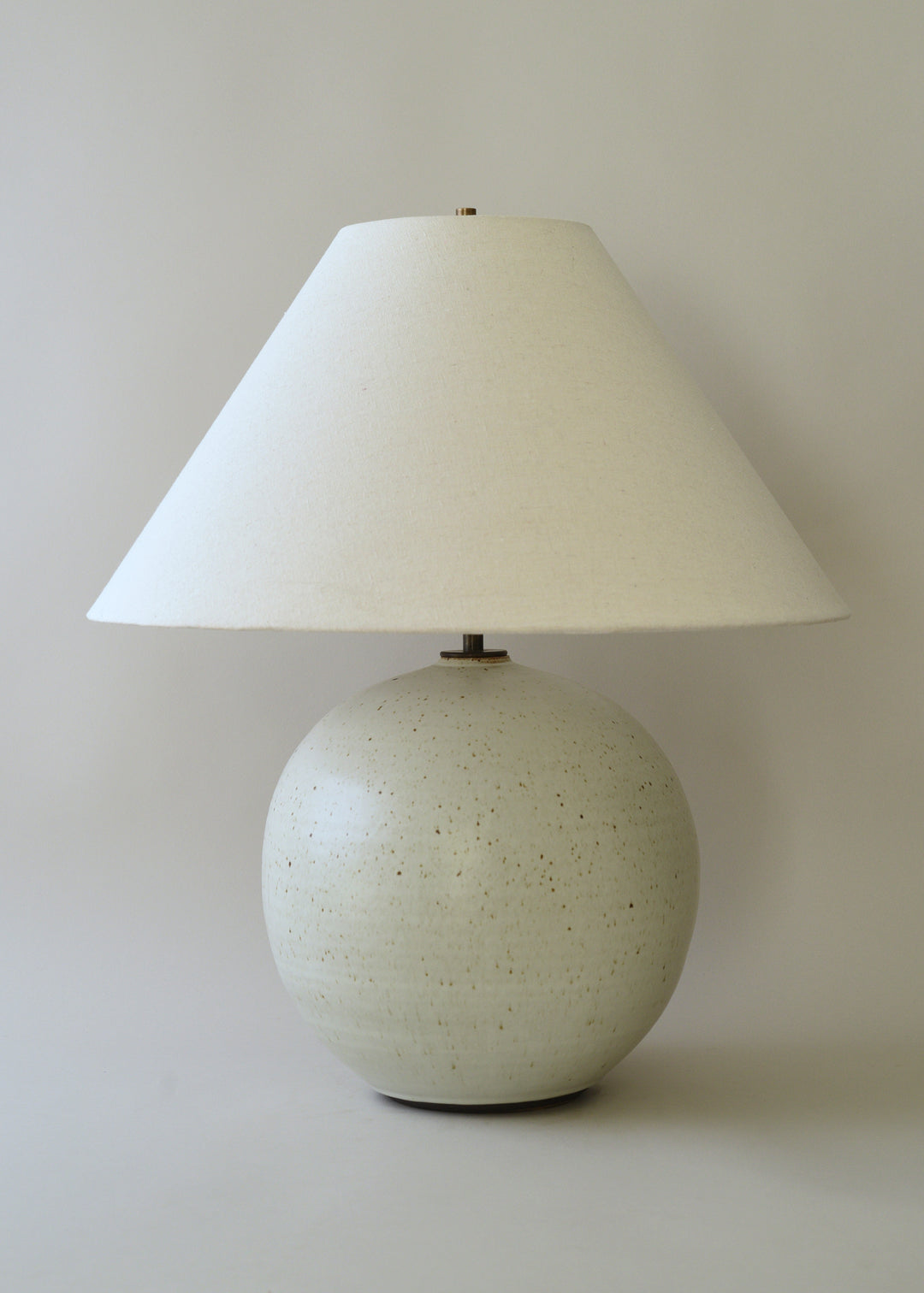 Large Orb Lamp in Flecked Ivory - Victoria Morris Pottery
