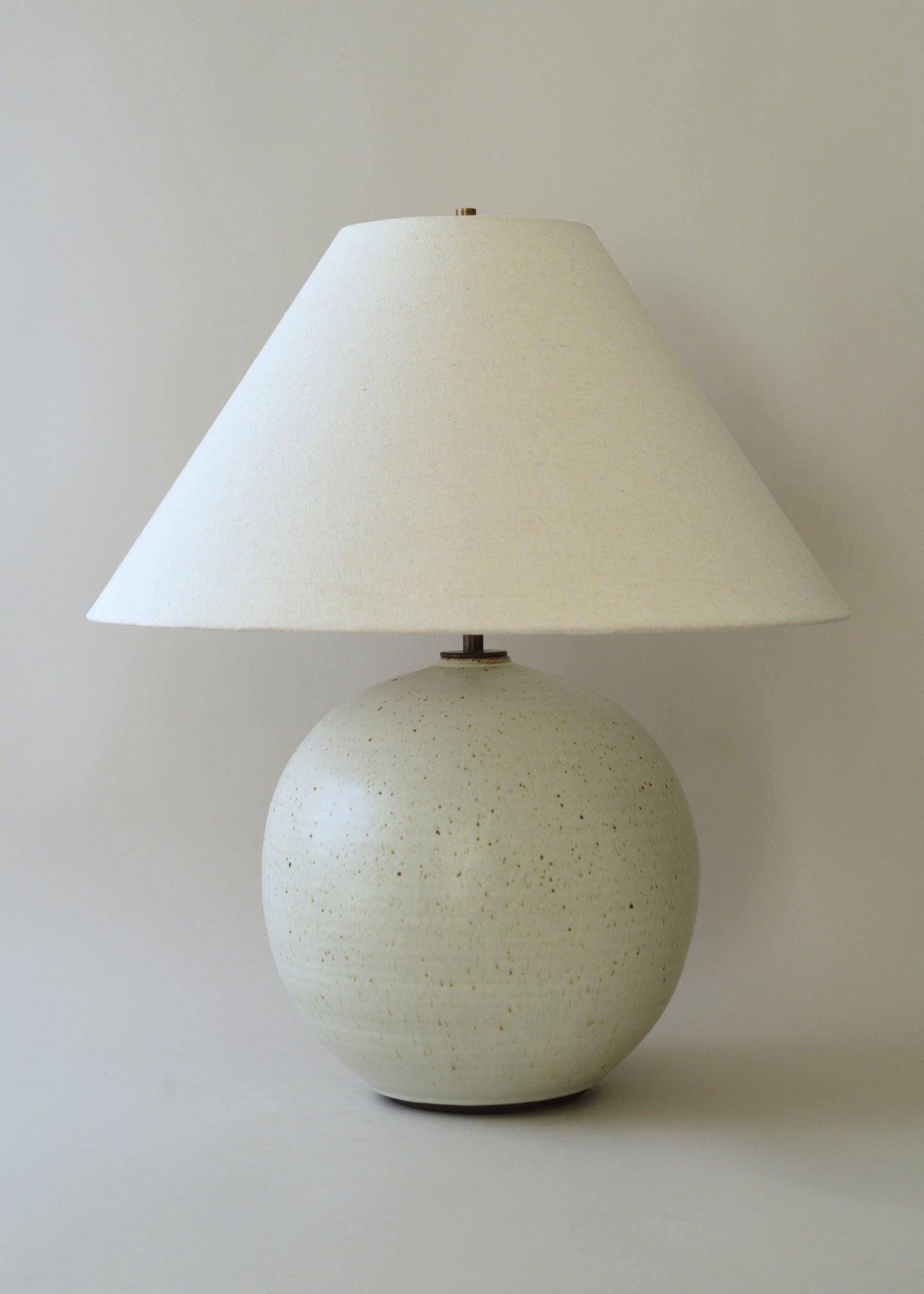 Large Orb Lamp in Flecked Ivory - Victoria Morris Pottery