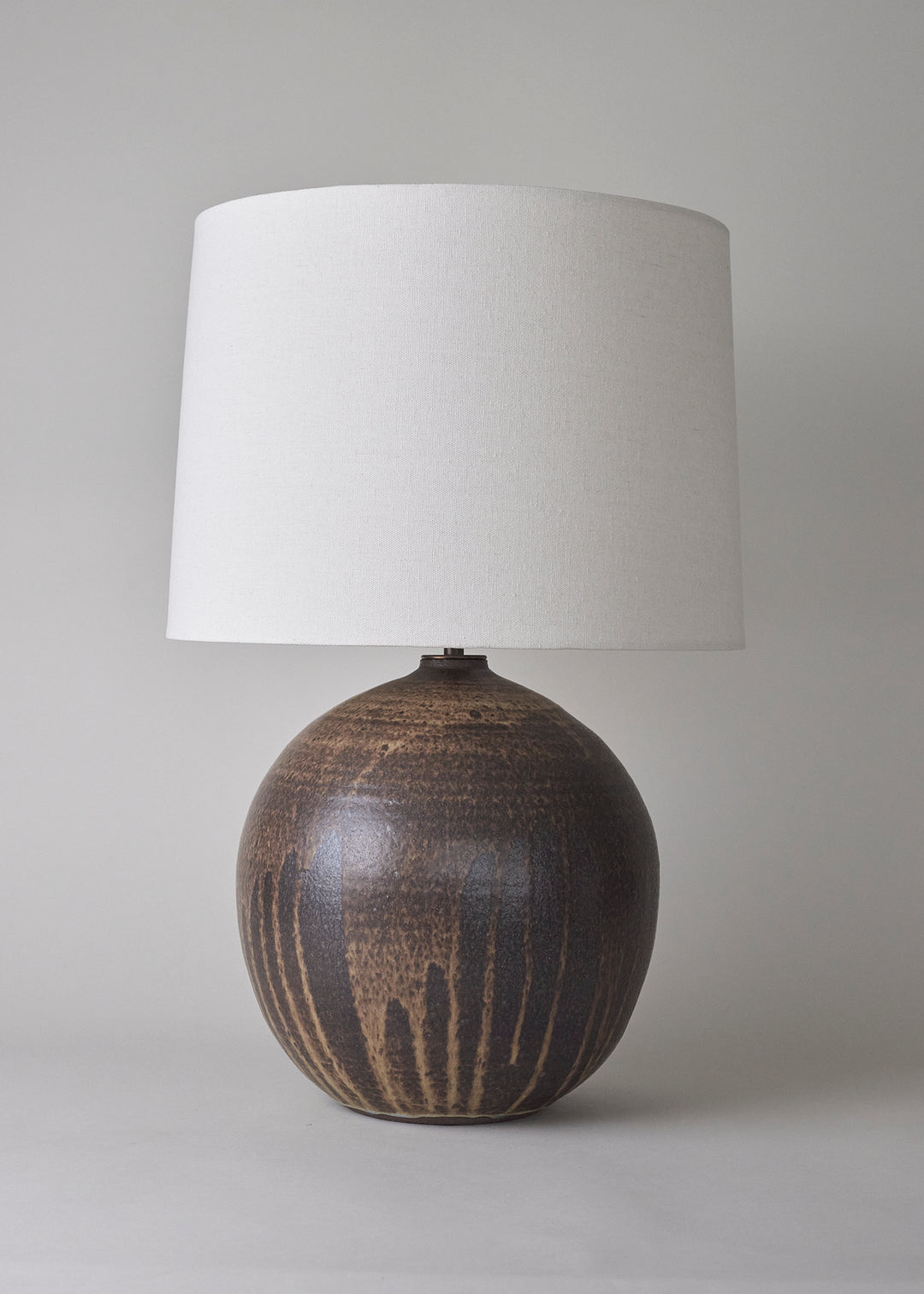 Large Orb Lamp in Live Oak - Dark Edition - Victoria Morris Pottery