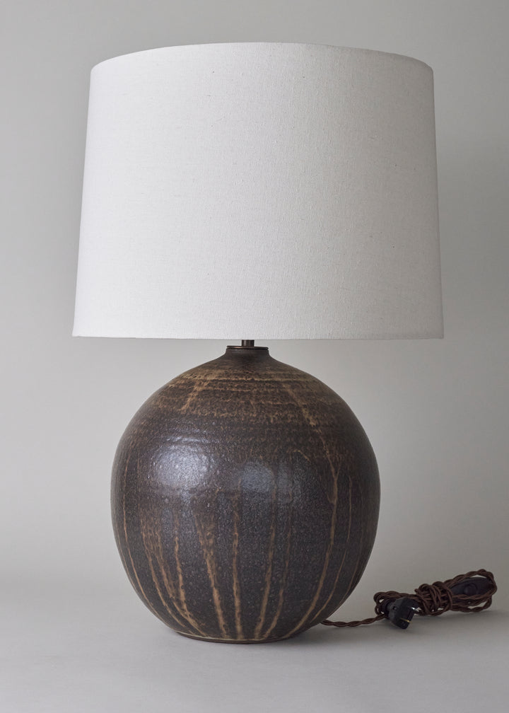 Large Orb Lamp in Live Oak - Victoria Morris Pottery
