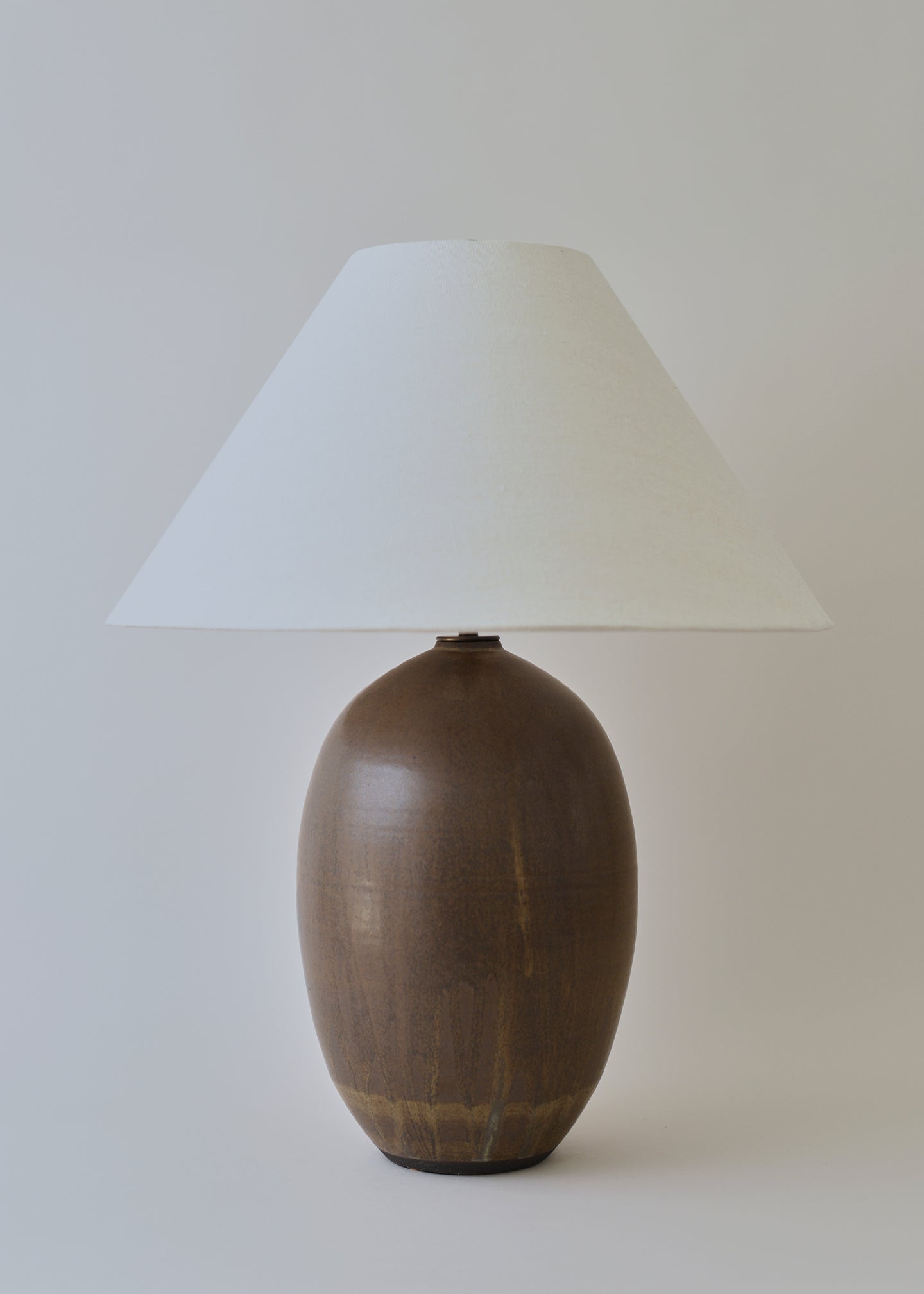 Large Oval Lamp in Hazel - Victoria Morris Pottery