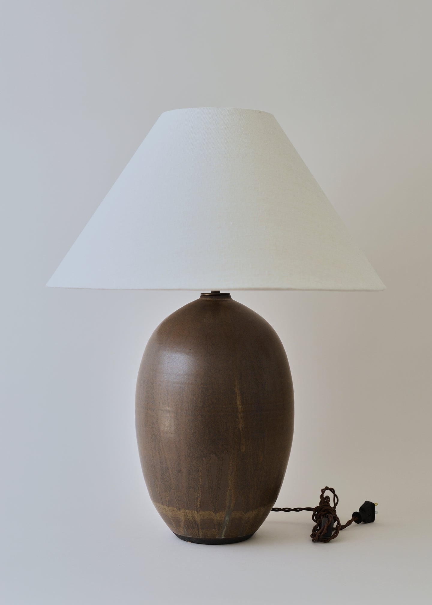 Large Oval Lamp in Hazel - Victoria Morris Pottery