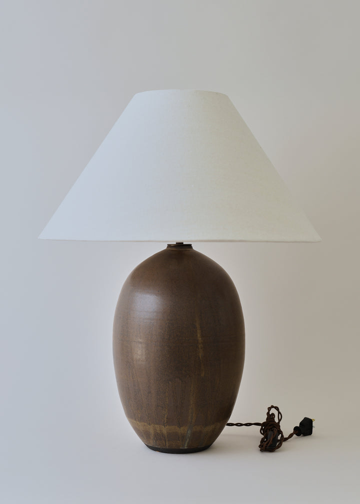 Large Oval Lamp in Hazel - Victoria Morris Pottery