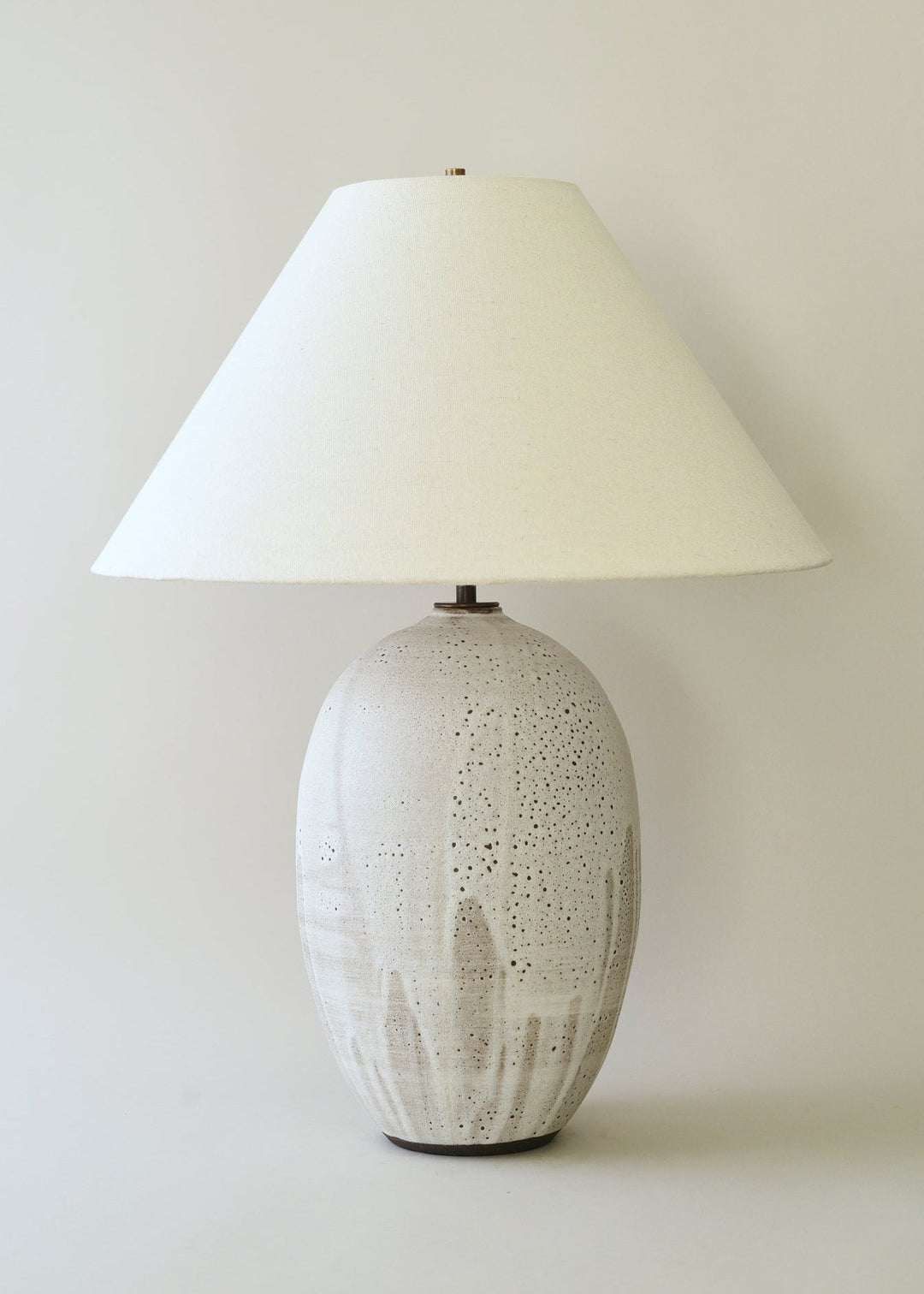 Large Oval Lamp in Poured White - Victoria Morris Pottery