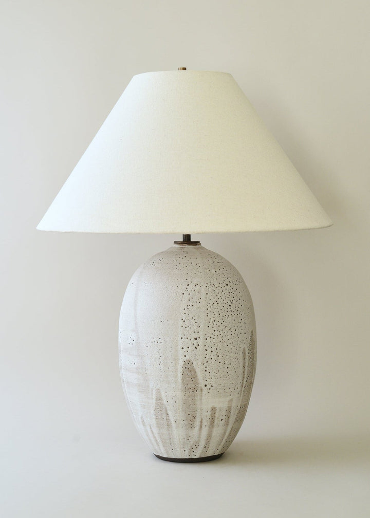 Large Oval Lamp in Poured White - Victoria Morris Pottery