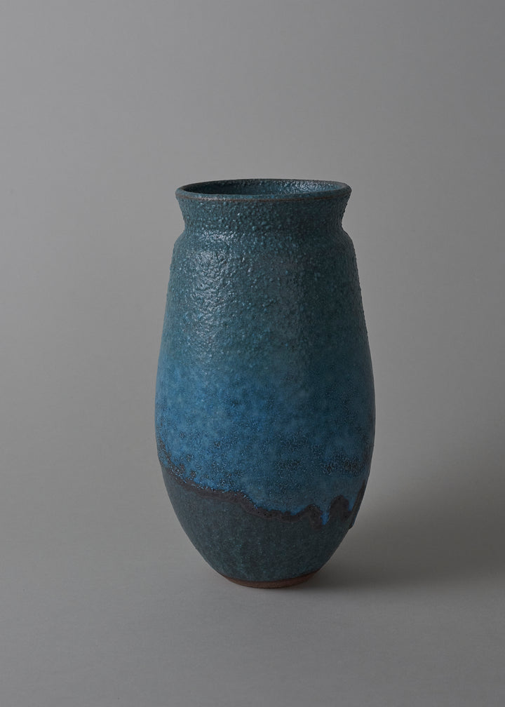 Large Poppy Vase in Turquoise - Victoria Morris Pottery