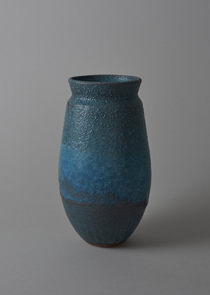 Large Poppy Vase in Turquoise - Victoria Morris Pottery