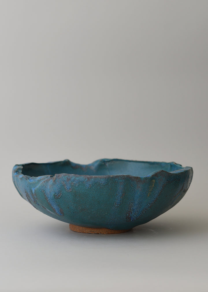 Slab Bowl in Turquoise - Victoria Morris Pottery