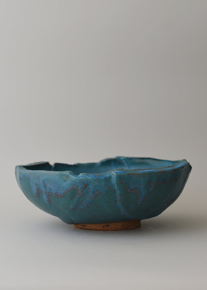 Slab Bowl in Turquoise - Victoria Morris Pottery