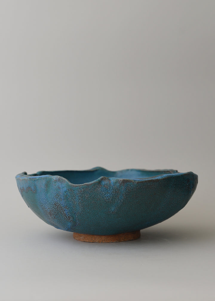 Slab Bowl in Turquoise - Victoria Morris Pottery