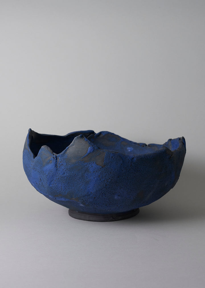 Slab Bowl in Brushed Cobalt - Victoria Morris Pottery