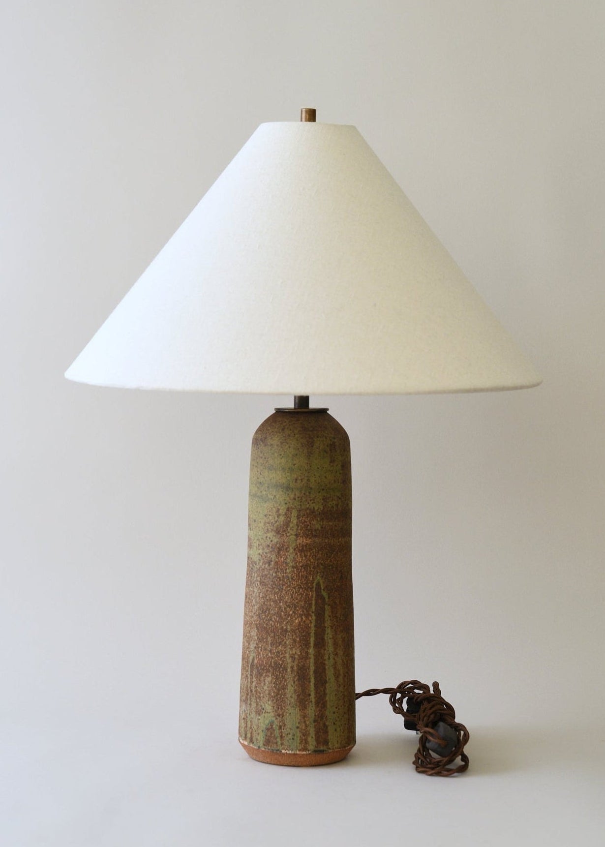 Large Willow Lamp in Poured Lichen - Victoria Morris Pottery