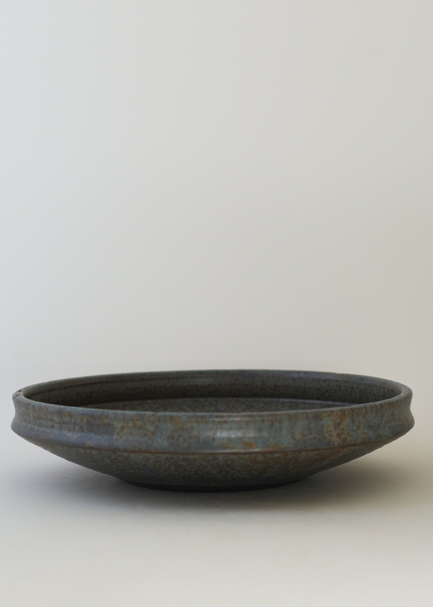 Large Low Ridge Bowl in Pond - Victoria Morris Pottery