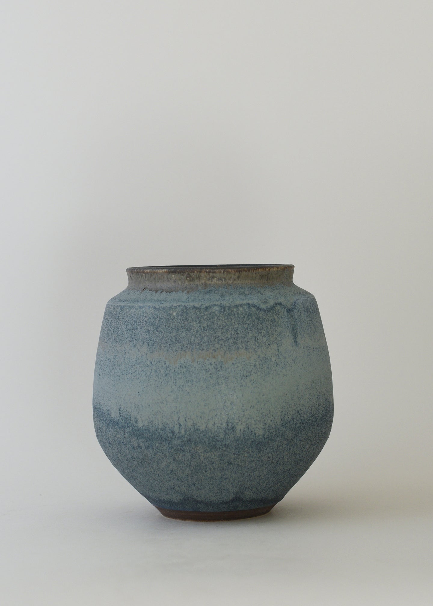 Low Poppy Vase in Bronzed Ink - Victoria Morris Pottery