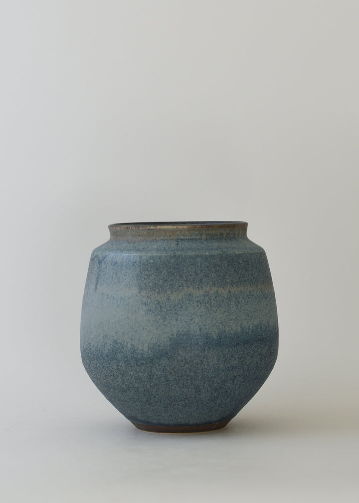 Low Poppy Vase in Bronzed Ink - Victoria Morris Pottery