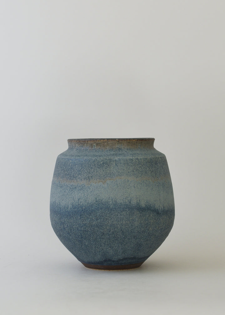 Low Poppy Vase in Bronzed Ink - Victoria Morris Pottery