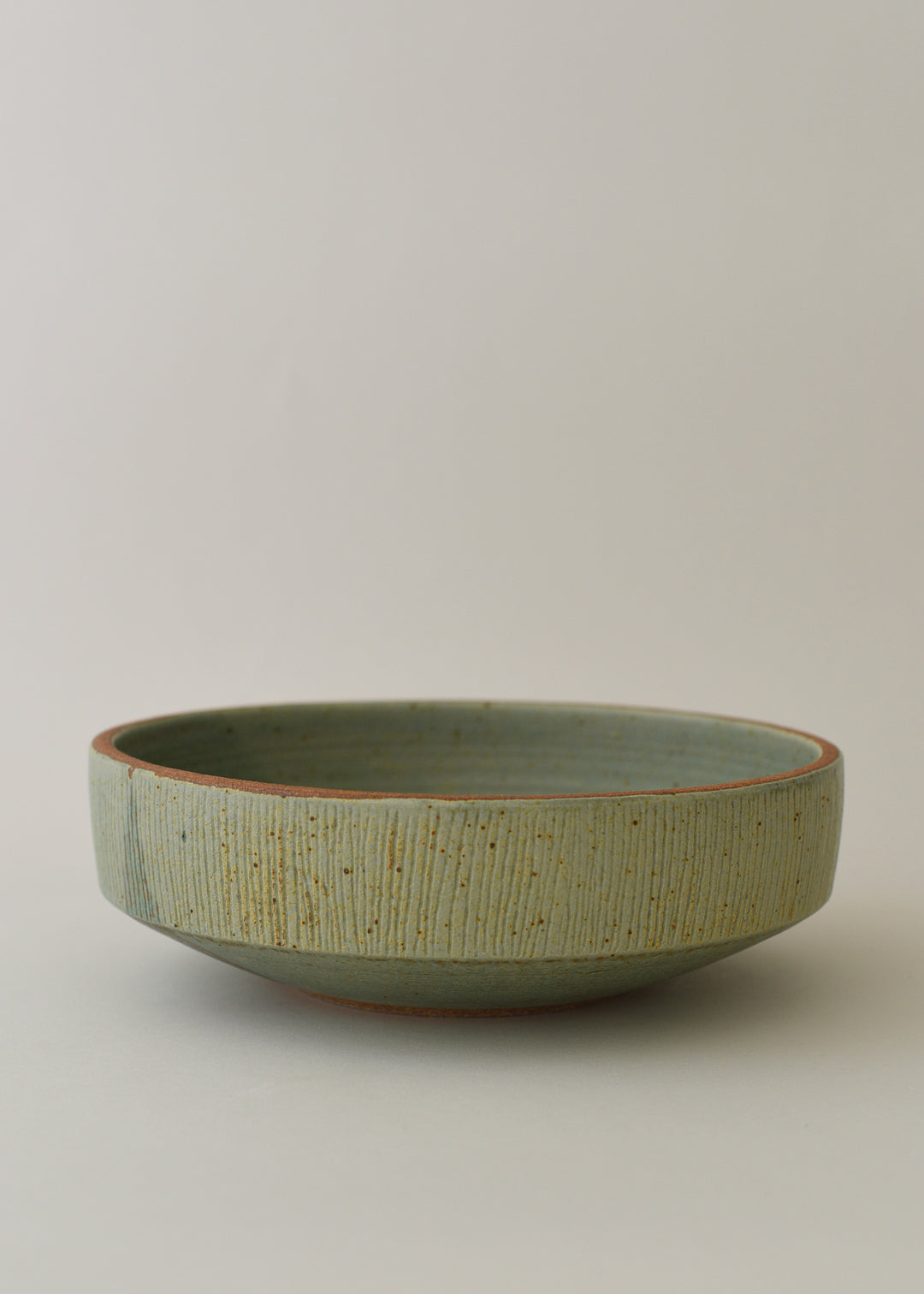 Low Scribe Bowl in Copper Green - Victoria Morris Pottery