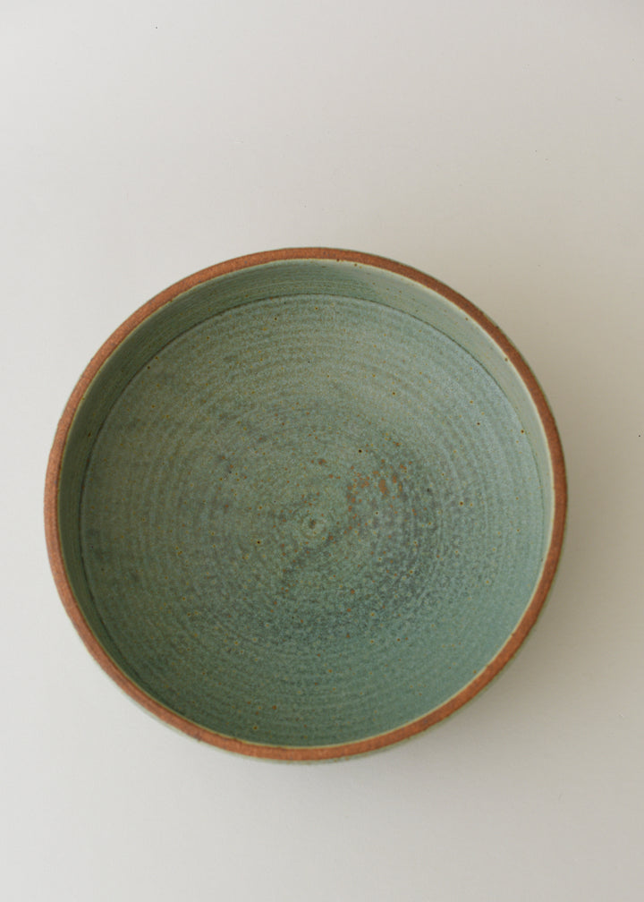 Low Scribe Bowl in Copper Green - Victoria Morris Pottery