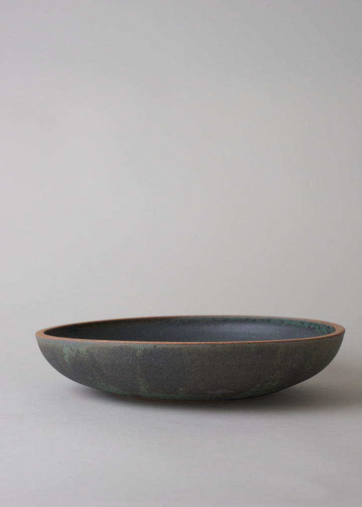 Large Low Ridge Bowl in Lichen - Victoria Morris Pottery