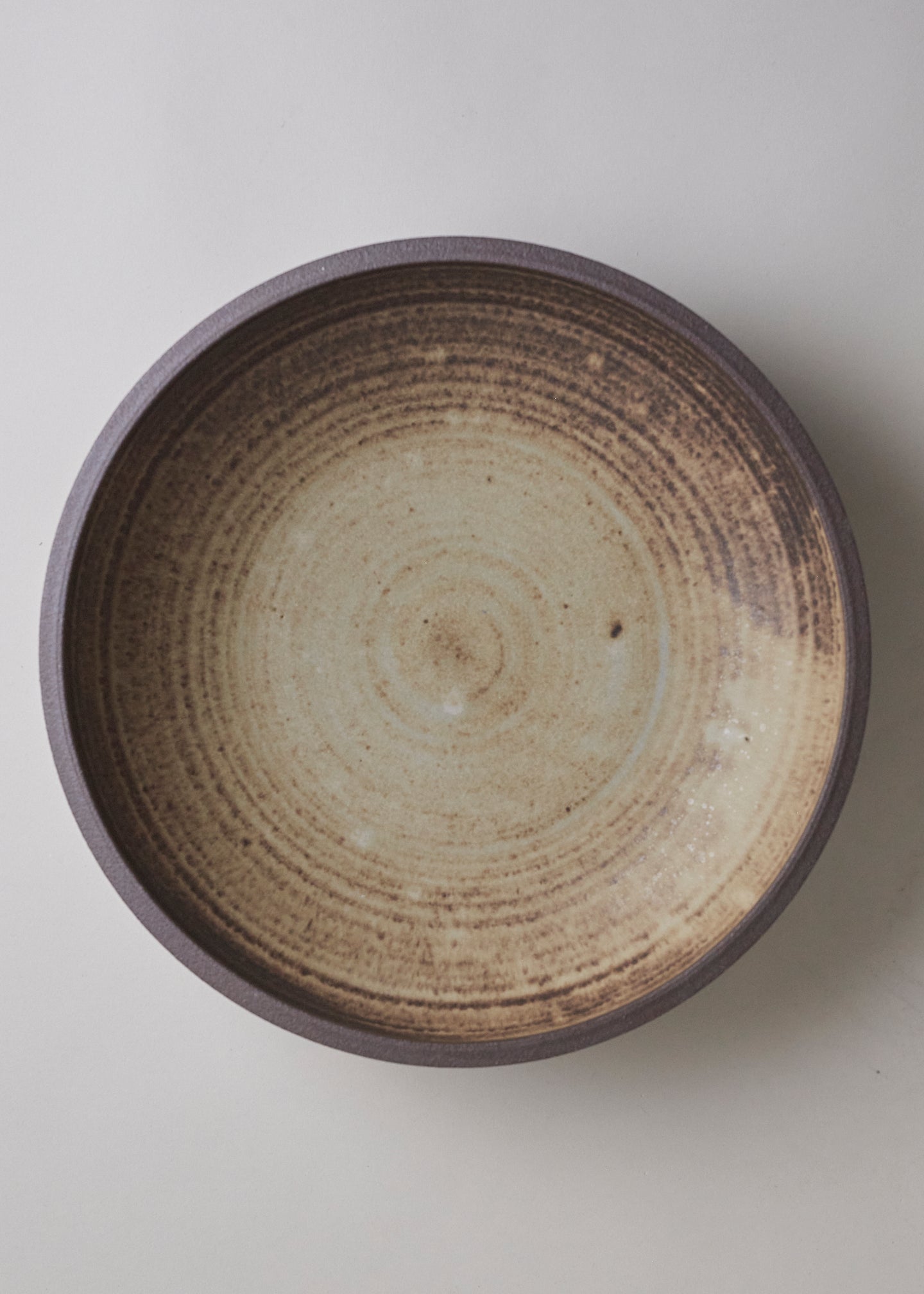 Large Low Ridge Bowl in Live Oak - Victoria Morris Pottery