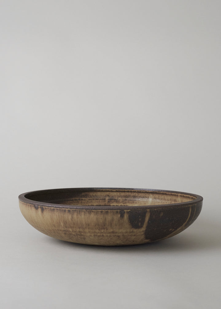 Large Low Ridge Bowl in Live Oak - Victoria Morris Pottery