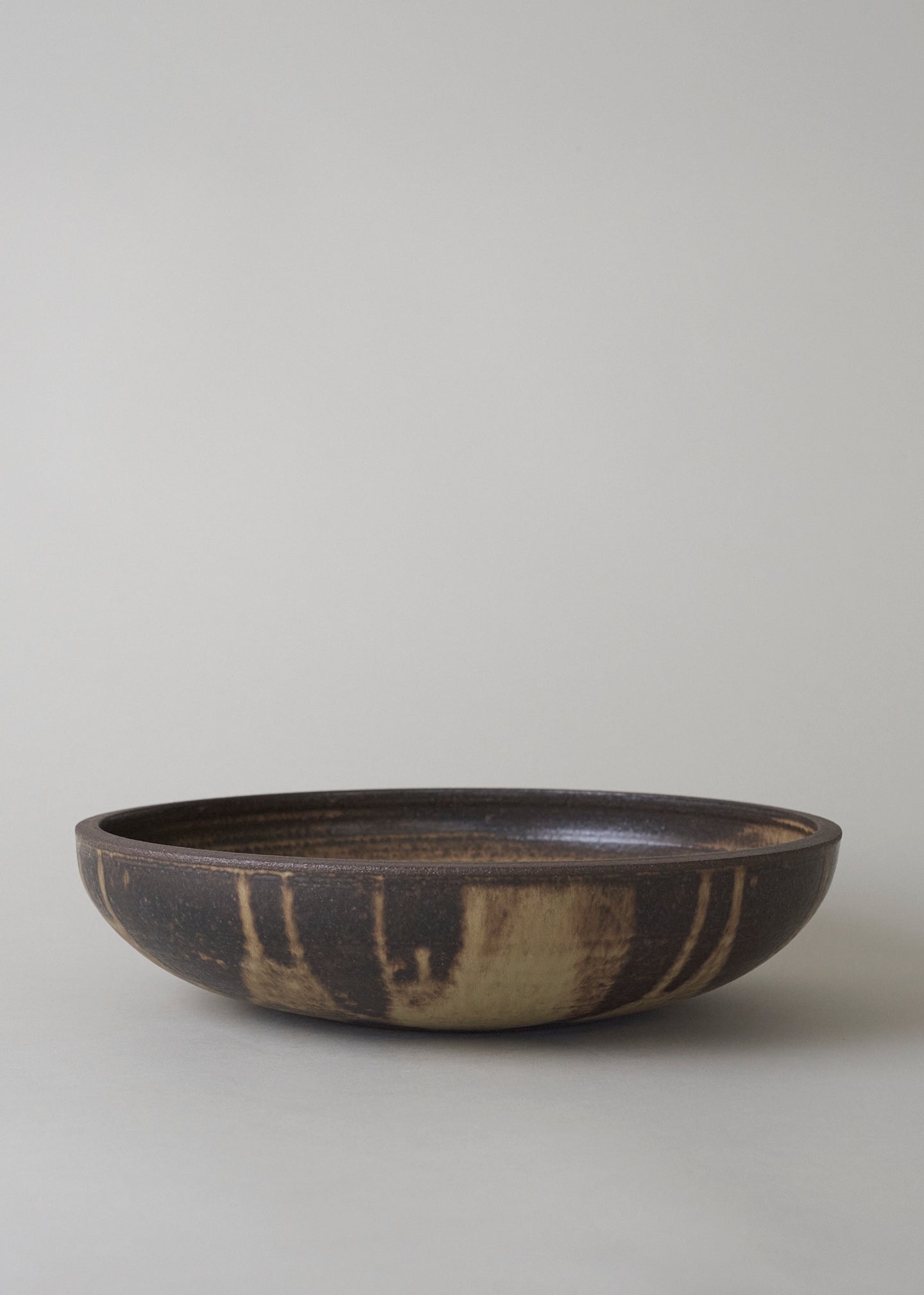 Large Low Ridge Bowl in Live Oak - Victoria Morris Pottery