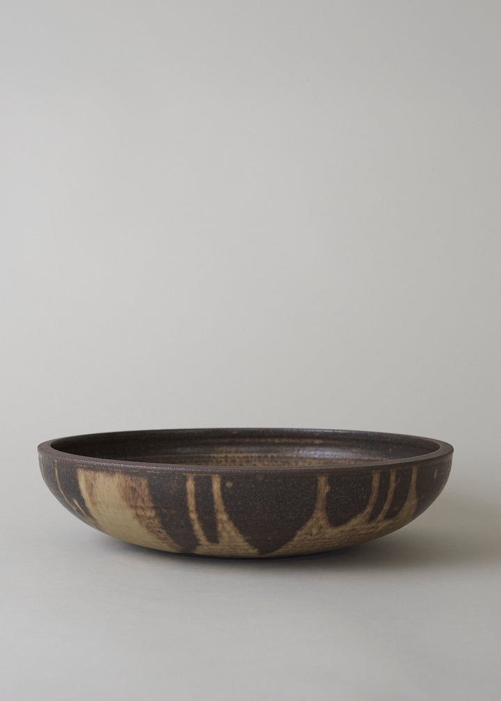 Large Low Ridge Bowl in Live Oak - Victoria Morris Pottery