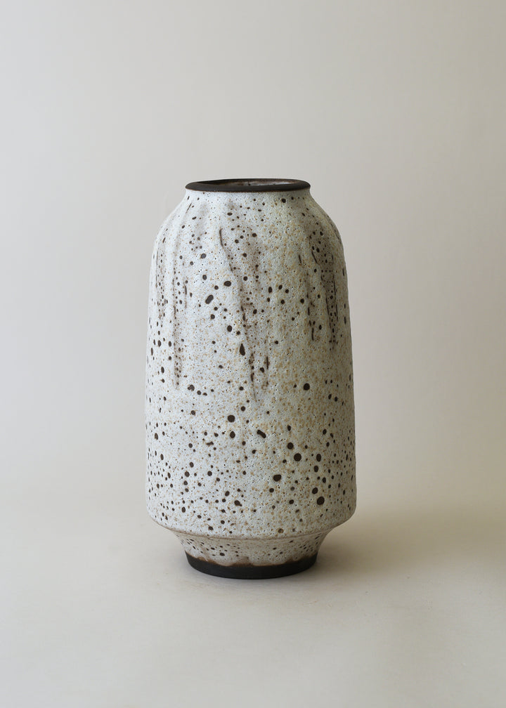 Large Lucy Series Vase no. 2 in Poured White - Victoria Morris Pottery