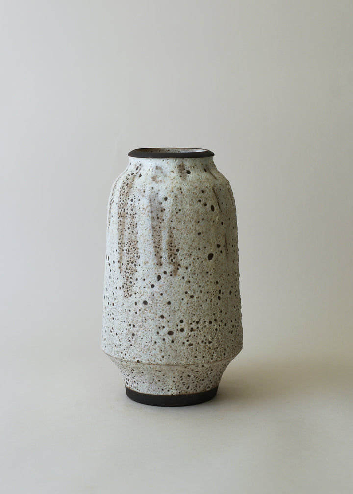 Lucy Series Vase no. 2 in Poured White - Victoria Morris Pottery