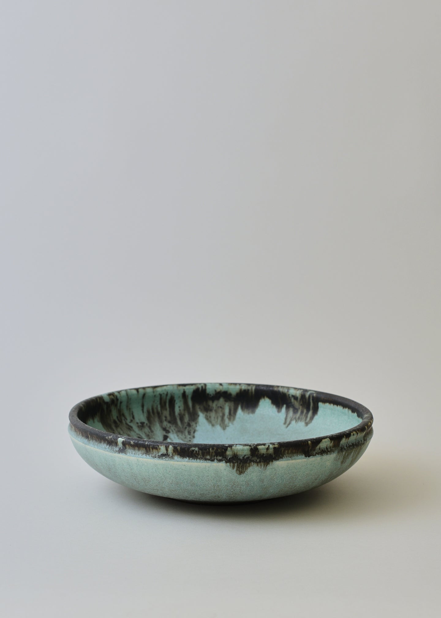 Low Ledge Bowl in Bronzed Jade - Victoria Morris Pottery