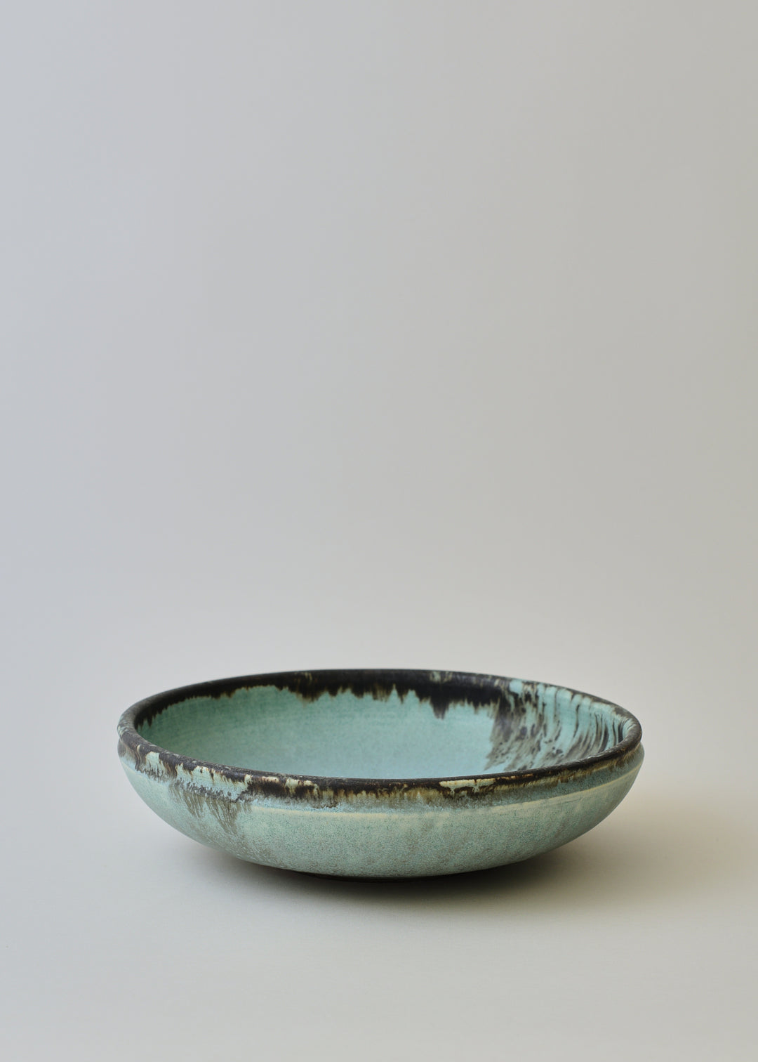 Low Ledge Bowl in Bronzed Jade - Victoria Morris Pottery