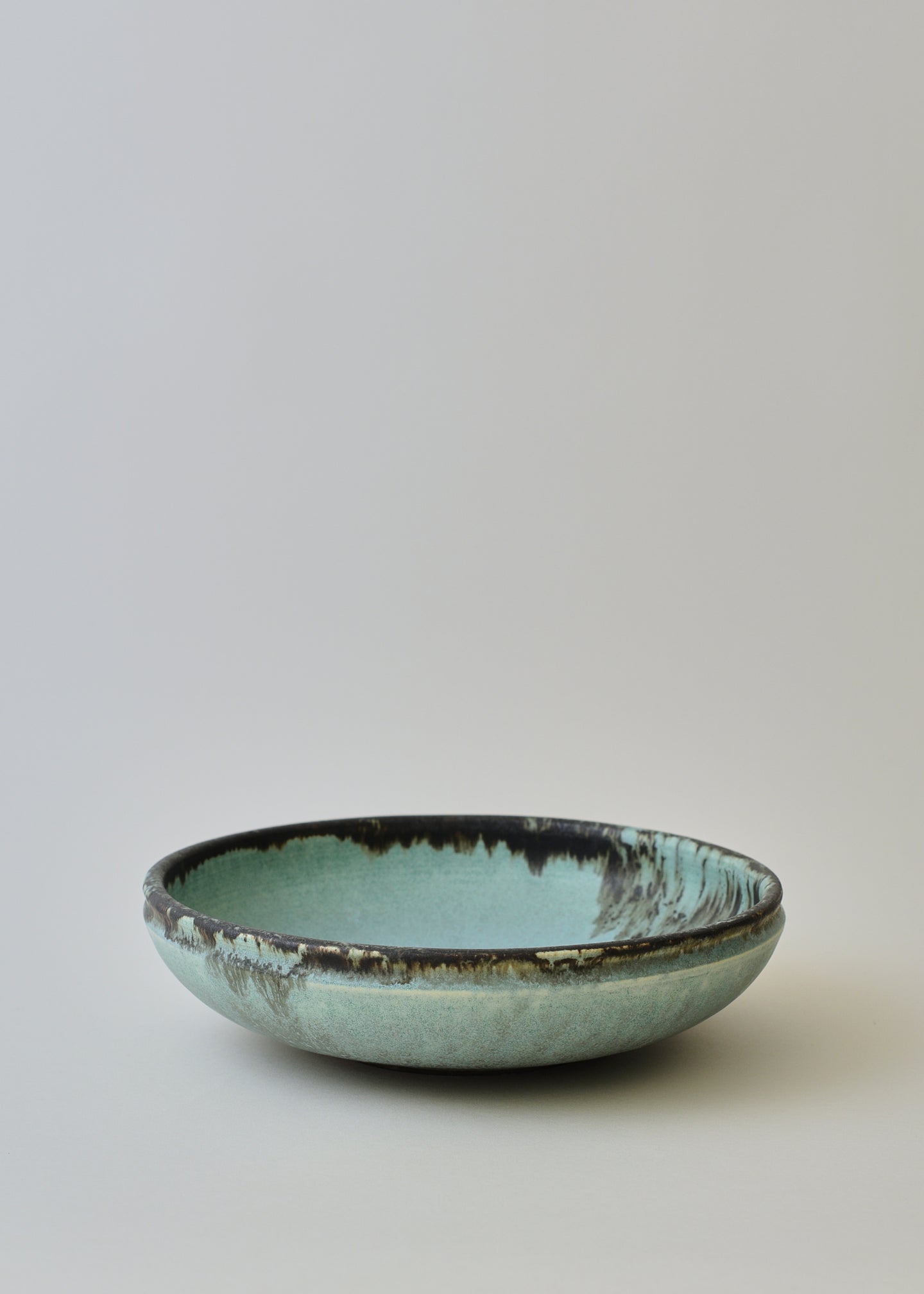 Low Ledge Bowl in Bronzed Jade - Victoria Morris Pottery