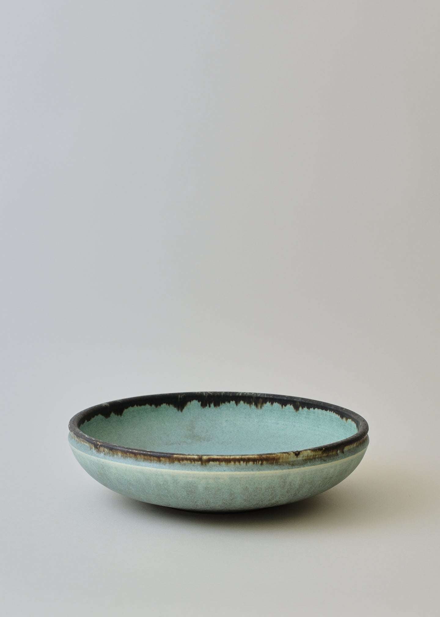 Low Ledge Bowl in Bronzed Jade - Victoria Morris Pottery
