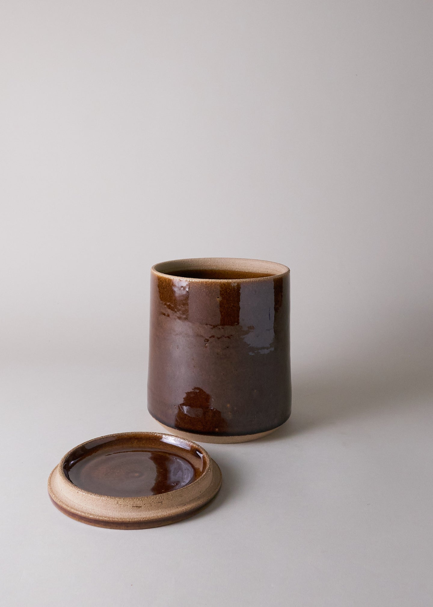 Small Canister in Amber - Victoria Morris Pottery