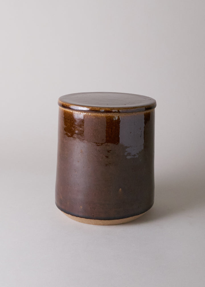 Small Canister in Amber - Victoria Morris Pottery