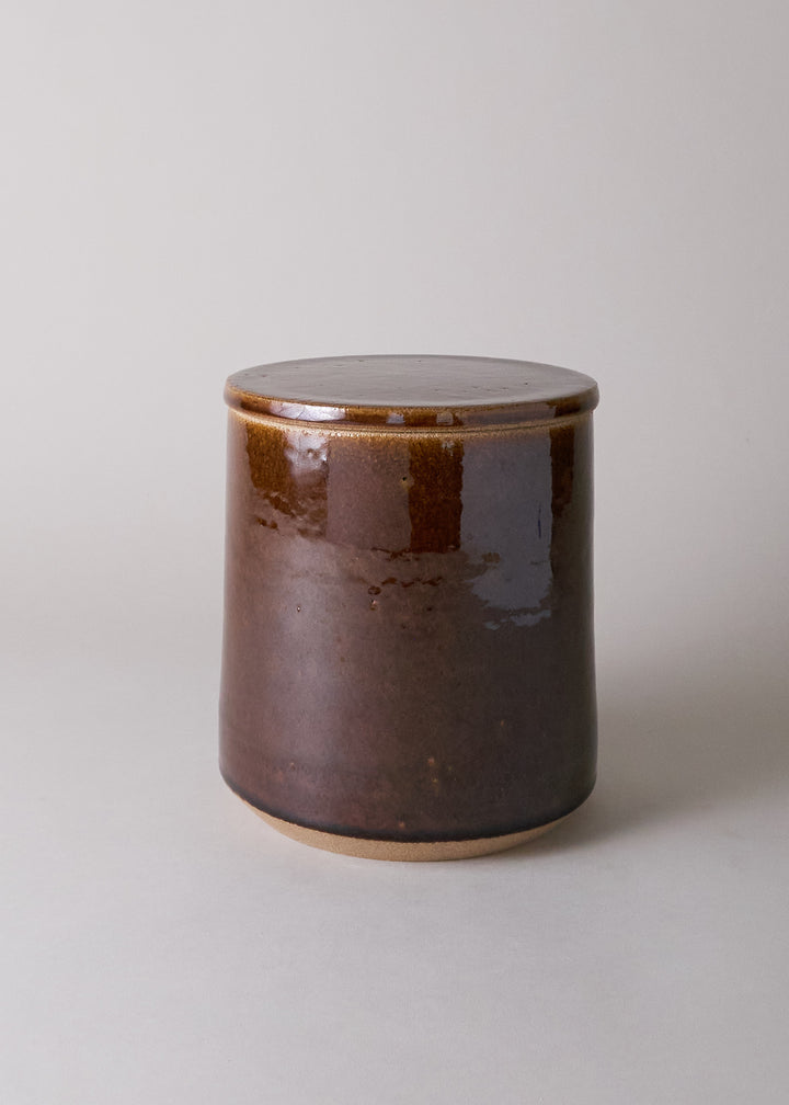 Small Canister in Amber - Victoria Morris Pottery