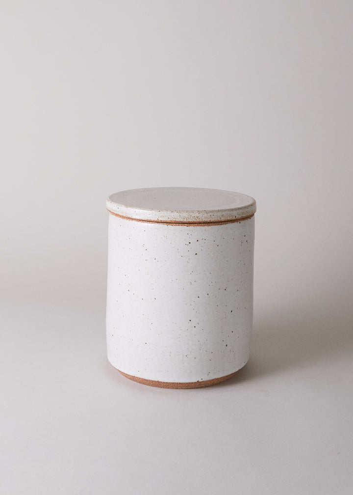 Small Canister in Flecked Ivory - Victoria Morris Pottery