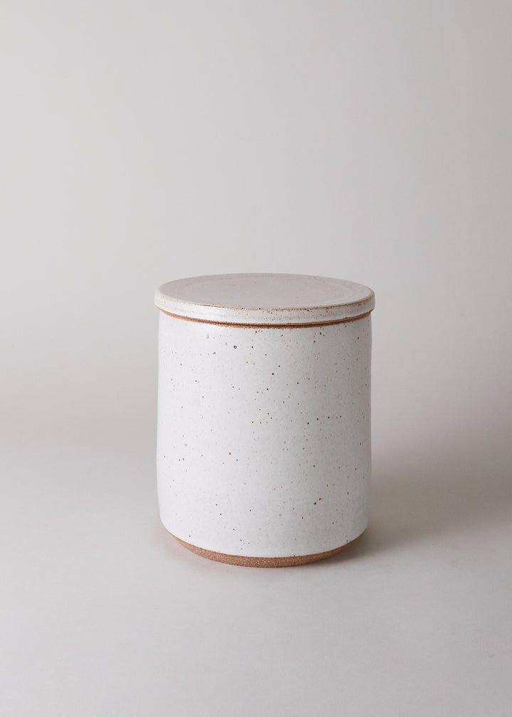 Small Canister in Flecked Ivory - Victoria Morris Pottery
