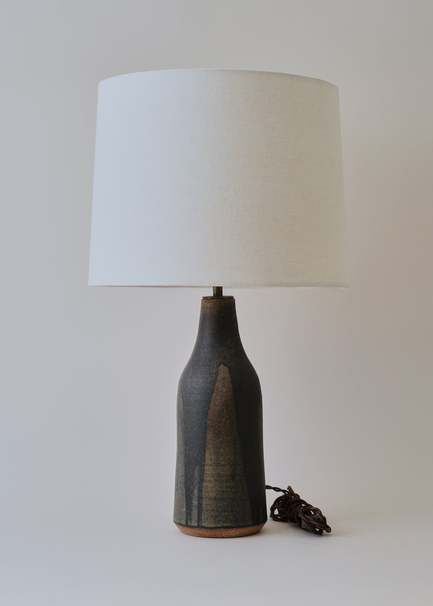 Large Bottle Lamp In Lichen - Limited Edition - Victoria Morris Pottery