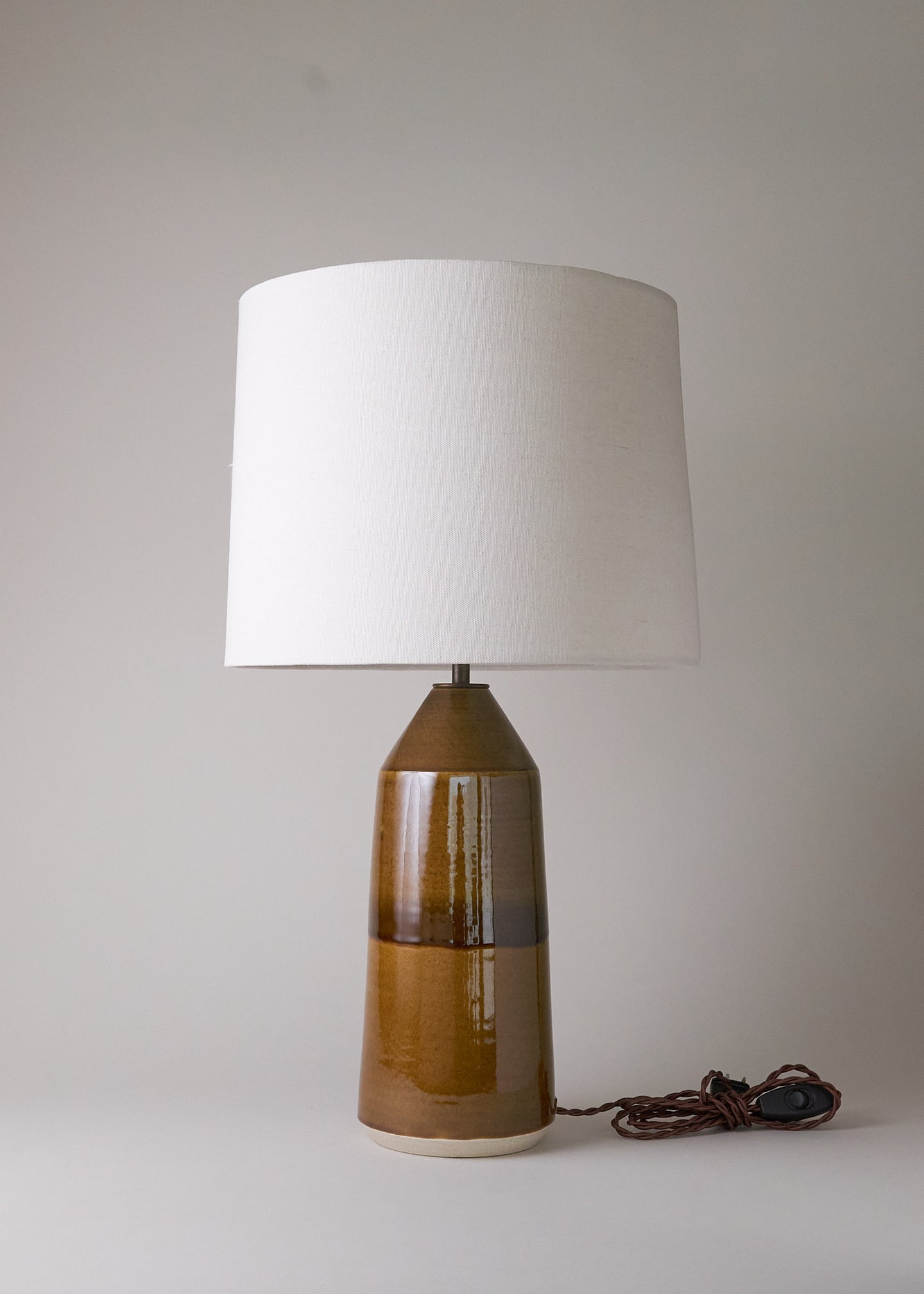 Medium Column Lamp in Dark Amber - Victoria Morris Pottery