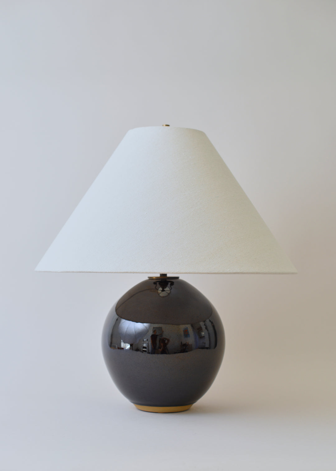 Medium Orb Lamp in Amber - Victoria Morris Pottery