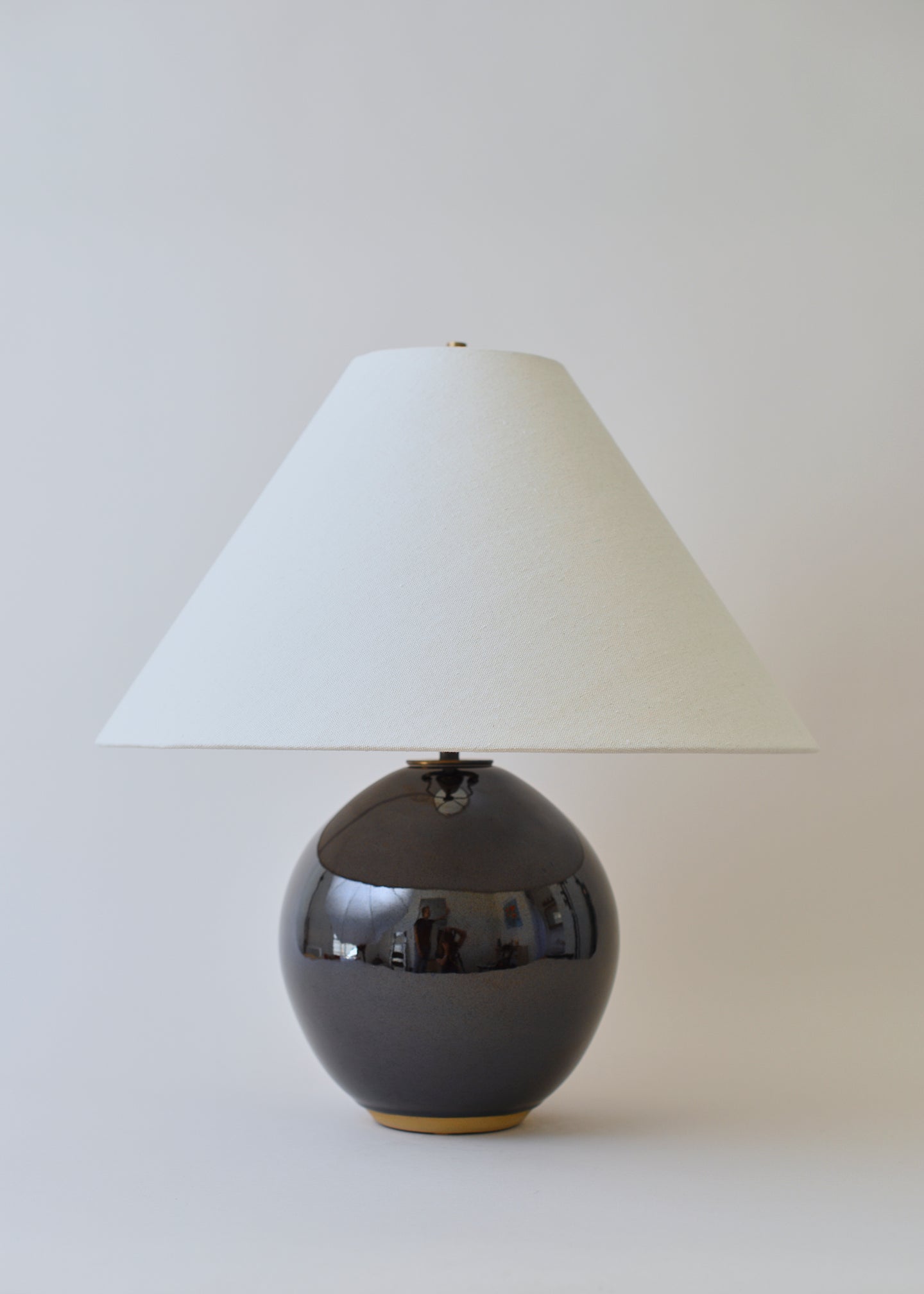Medium Orb Lamp in Amber - Victoria Morris Pottery