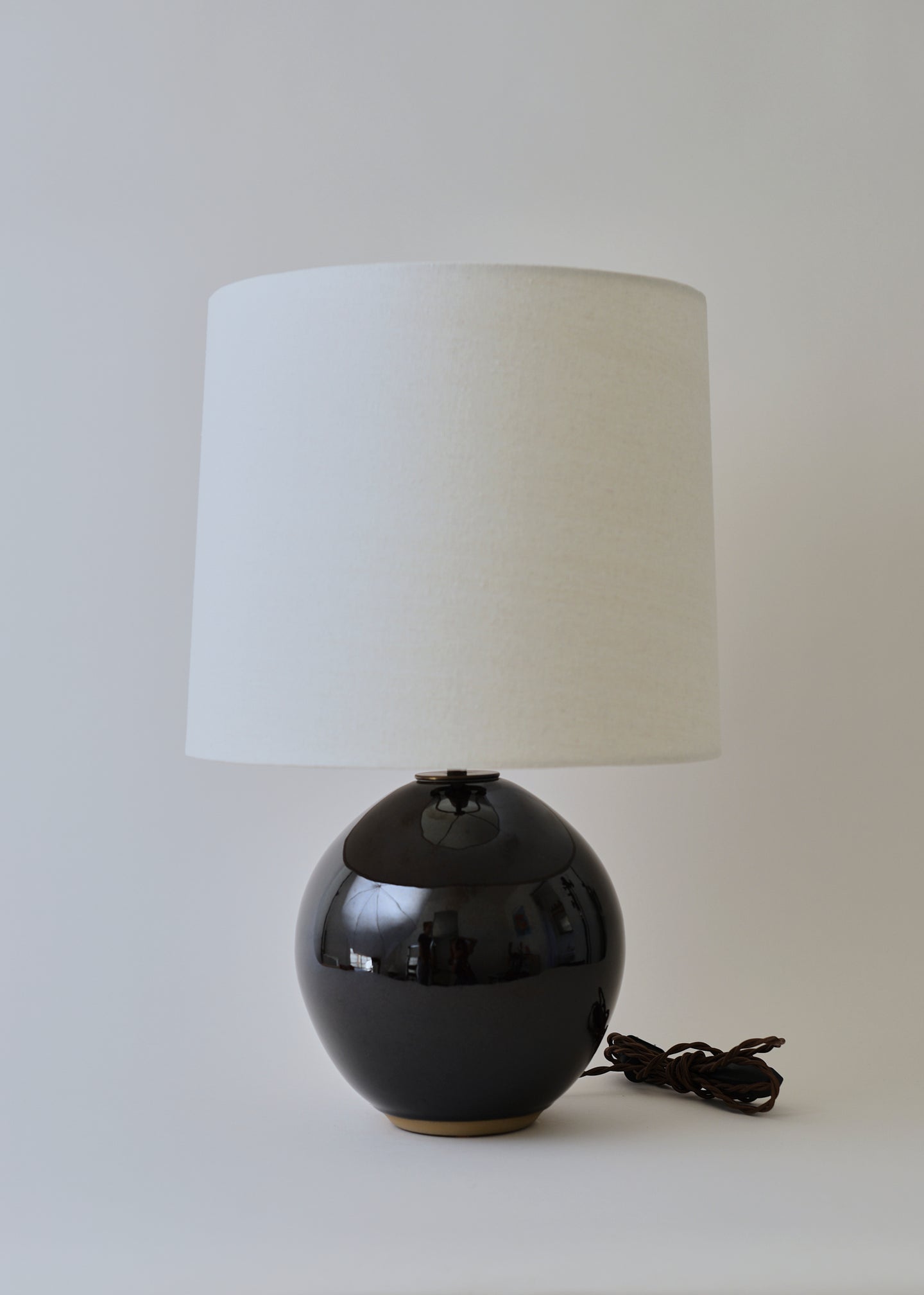 Medium Orb Lamp in Amber - Victoria Morris Pottery