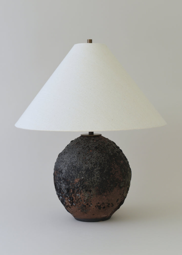 Raku Series Small Orb Lamp - Limited Edition - Victoria Morris Pottery